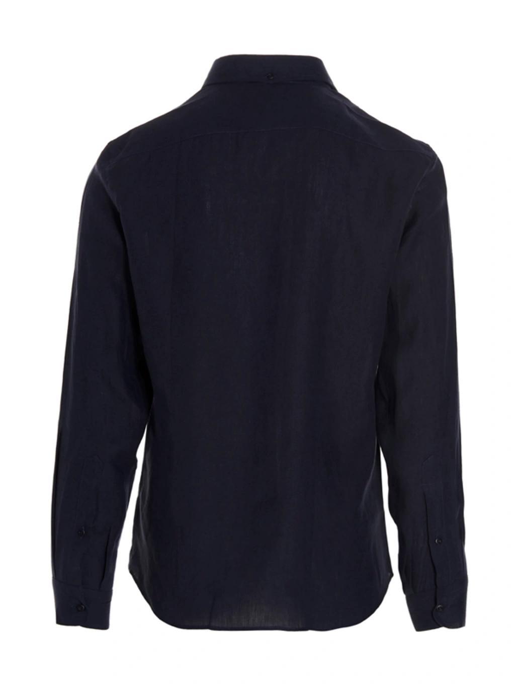 BRUNELLO CUCINELLI Hemp Shirt In Blue Product Image