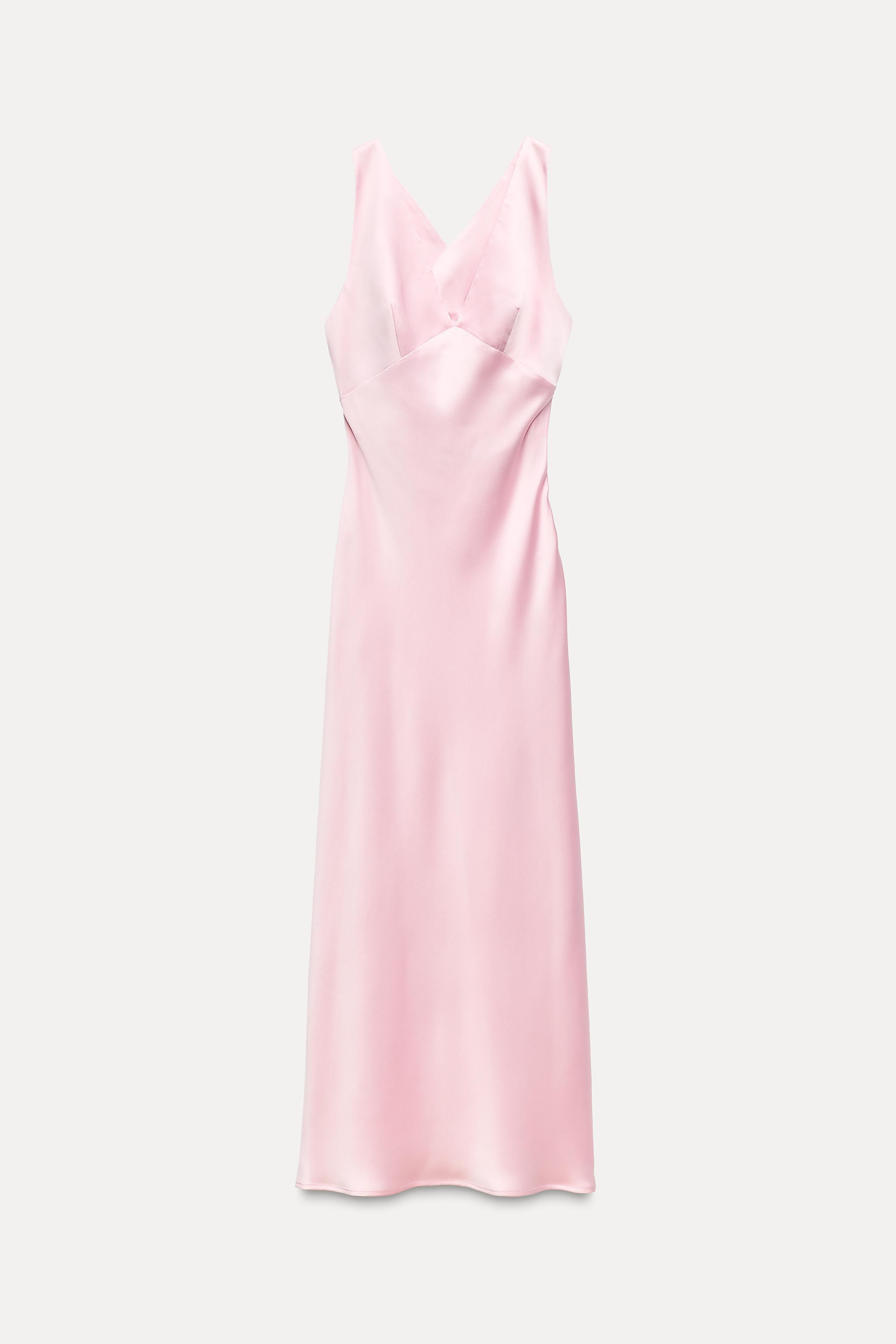 SATIN EFFECT MIDI DRESS Product Image