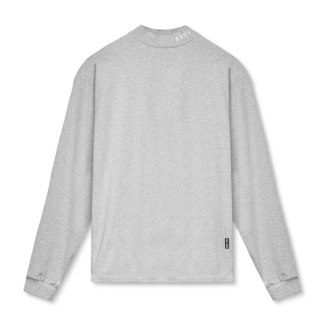 0559. CottonPlus™ Mock Neck Long Sleeve - Heather Grey Product Image