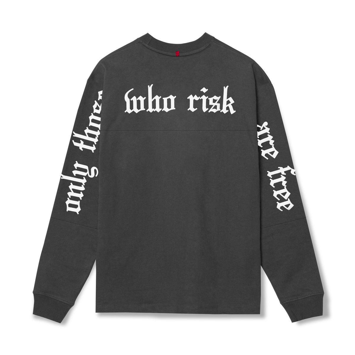 0851. Tech Essential™ Relaxed Long Sleeve  -  Black/White "OTWR" Product Image