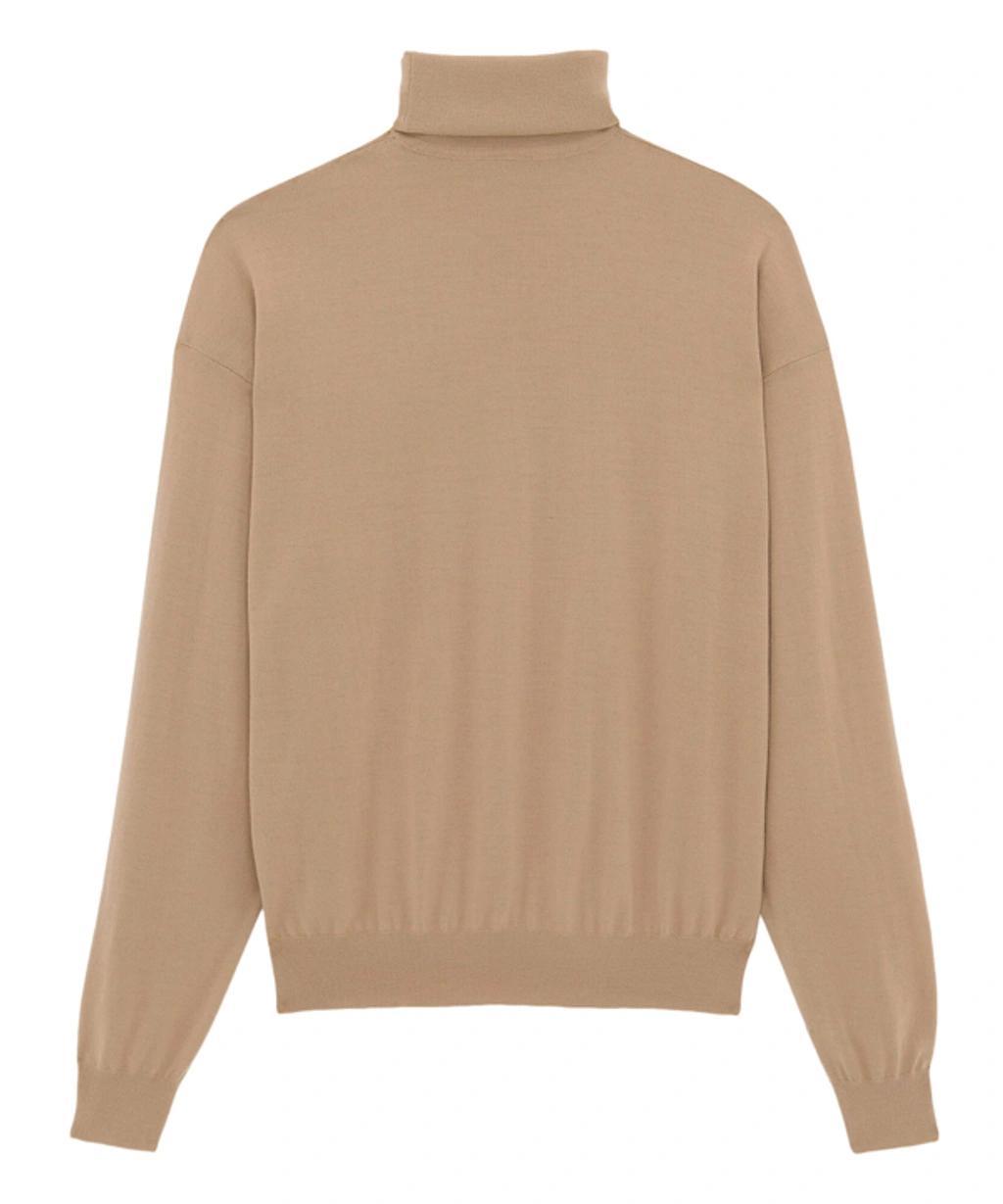 Roll-neck Sweater In Beige Product Image