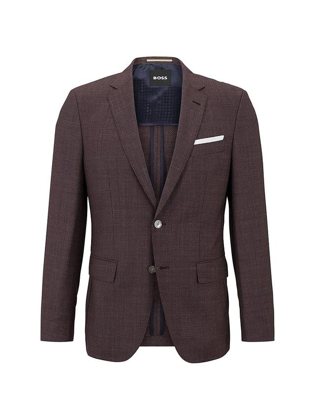 Mens Slim-fit jacket in virgin-wool twill Product Image