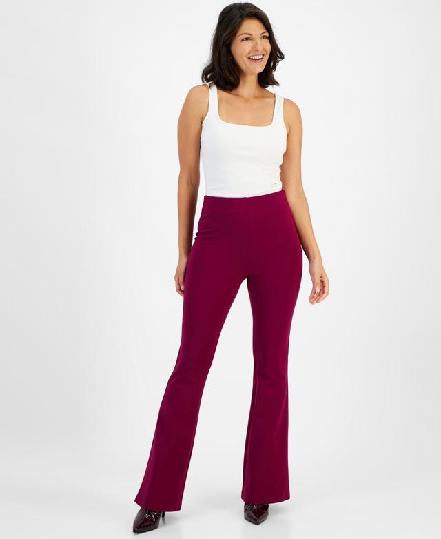 I.n.c. International Concepts Womens High-Rise Ponte Flare-Hem Pants, Created for Macys Product Image