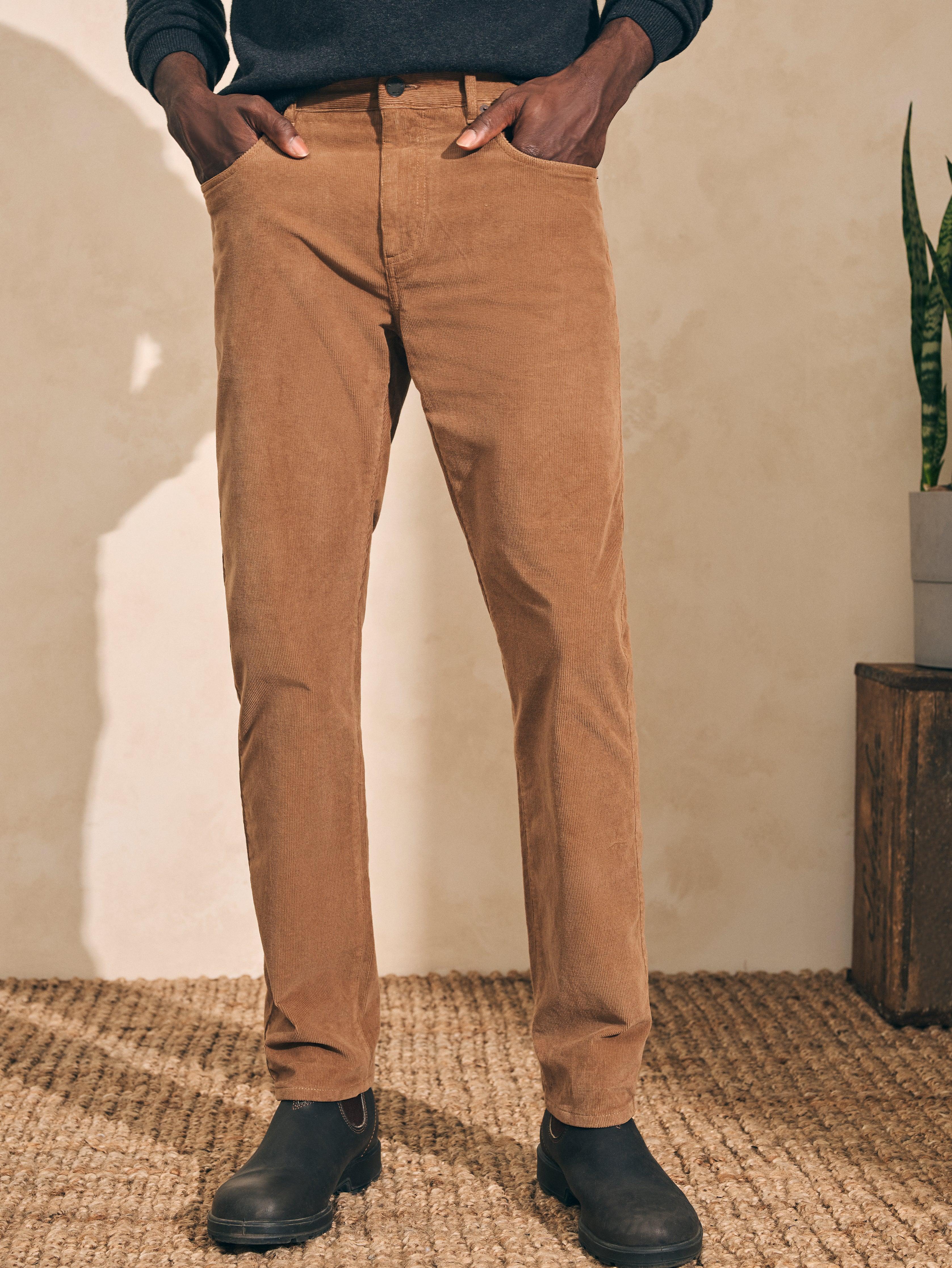 Stretch Corduroy 5-Pocket Pant (30" Inseam) - Raw Umber Male Product Image