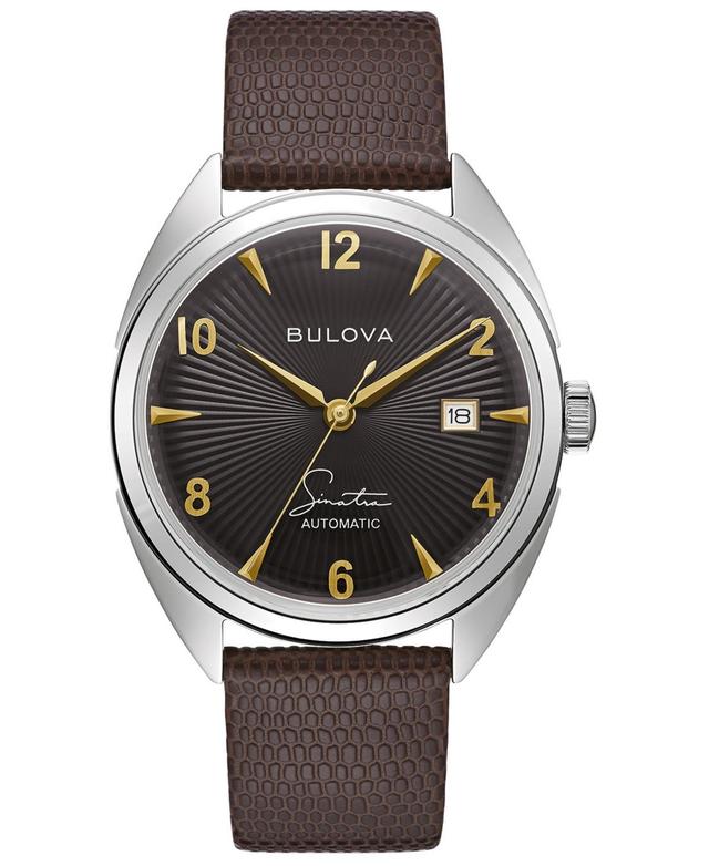 BULOVA Frank Sinatra Fly Me to the Moon Leather Strap, 39mm Product Image