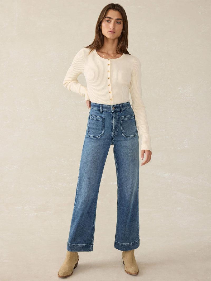 Stretch Terry Patch Pocket Ankle Pant - Riverton Wash Product Image