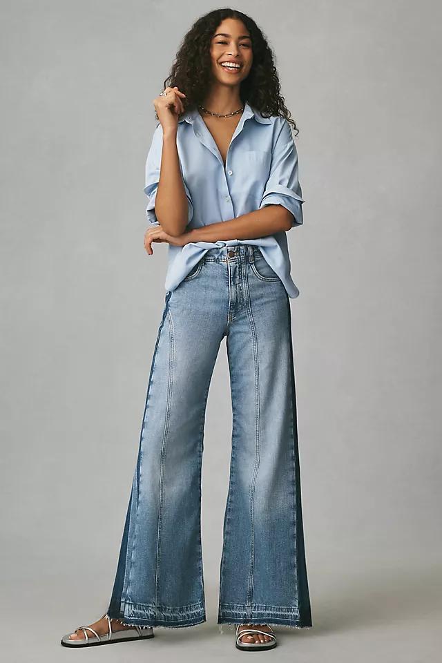 The Adi Mid-Rise Frayed Relaxed Flare Jeans by Pilcro: Soft Rework Edition product image