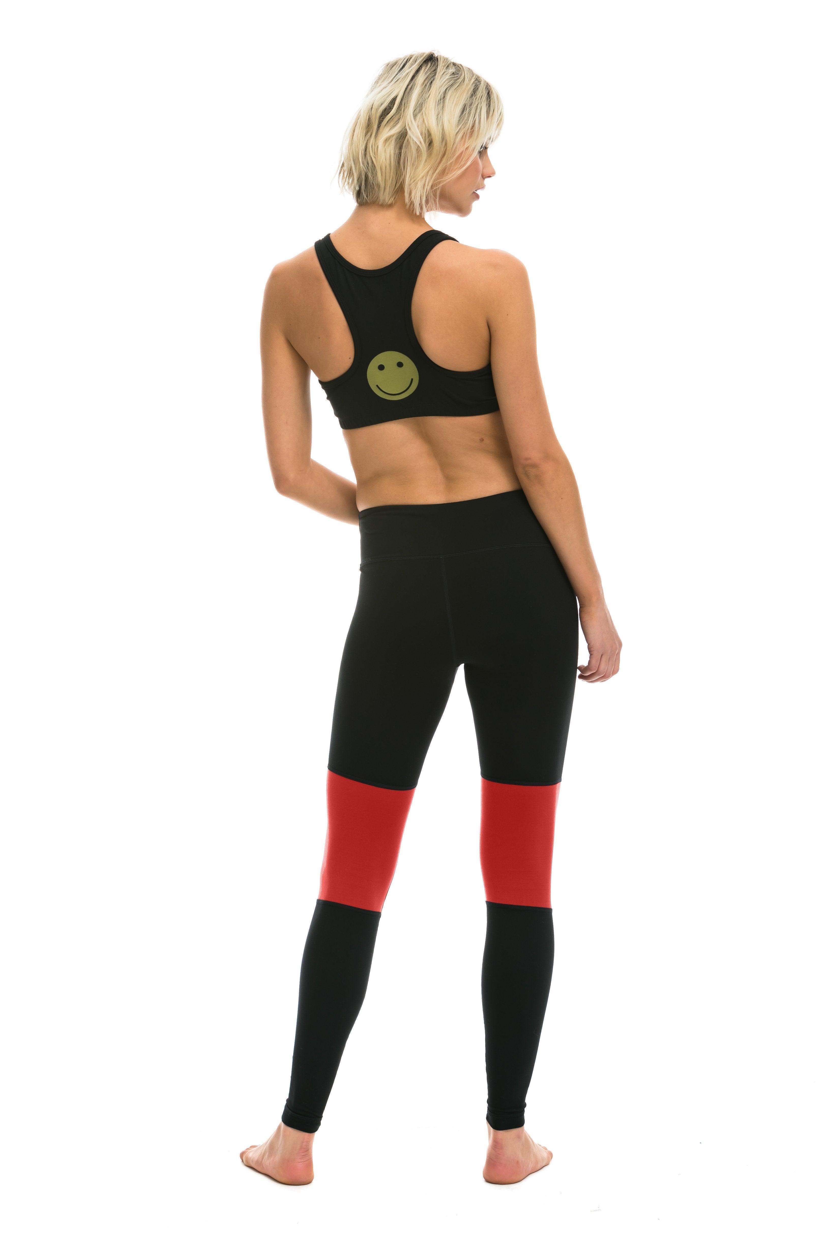 SPRINTER FULL LENGTH LEGGINGS - BLACK // RED Female Product Image