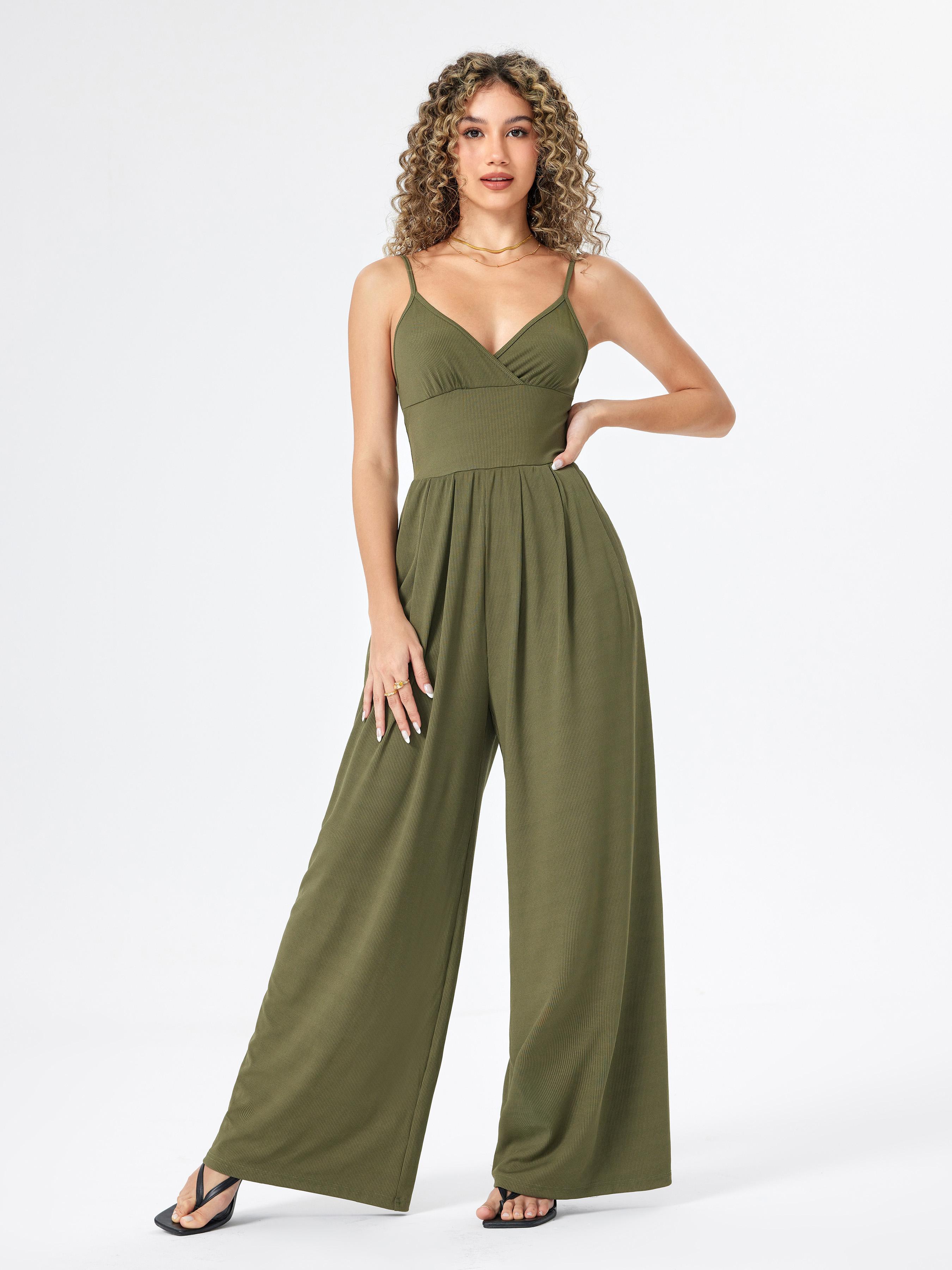 V-neck Cami Wide Leg Jumpsuit product image