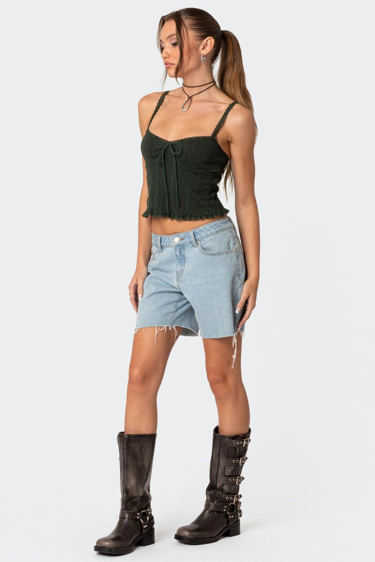 Lacey Knit Tank Top Product Image