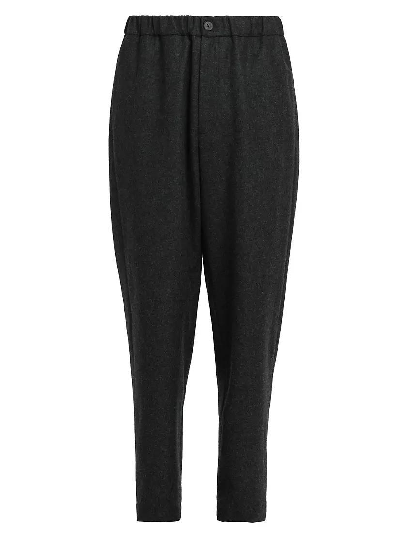 Flat-Front Wool Trousers Product Image