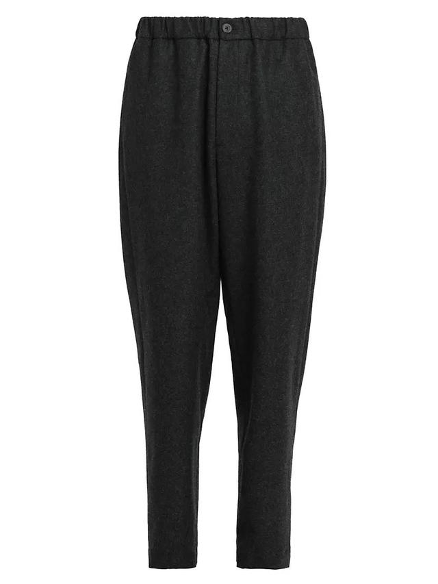 Flat-Front Wool Trousers Product Image