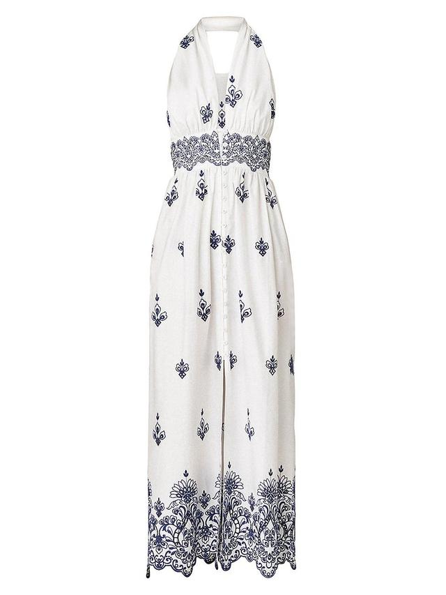 Womens Marguerite Arabesque Cotton Maxi Dress Product Image