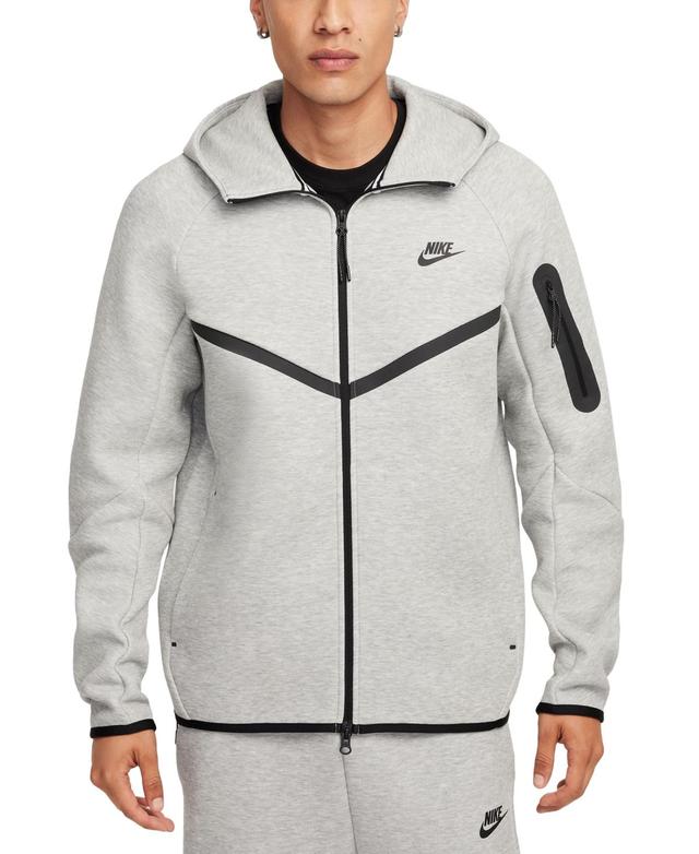 Nike Mens Full-Zip Windrunner Logo Hoodie - Dk Grey Heather Product Image