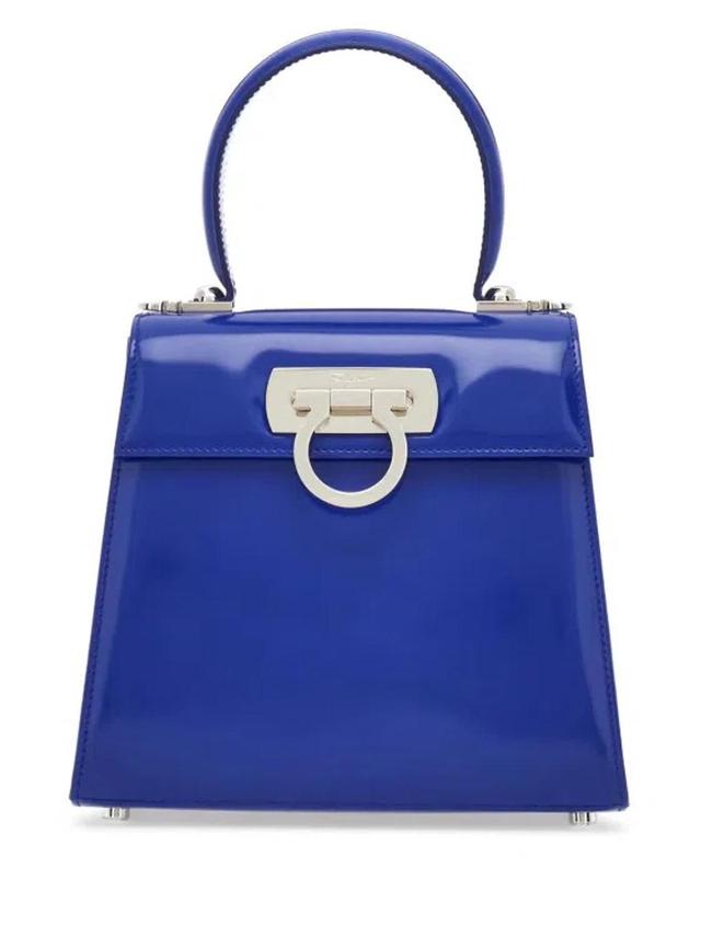 Iconic Top Handle Tote Bag In Blue Product Image