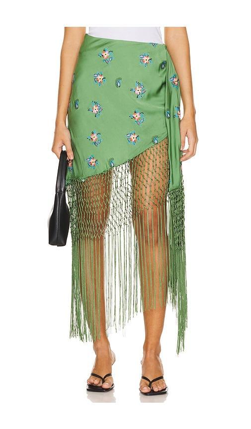 Fioretto Draping Fringe Skirt Product Image