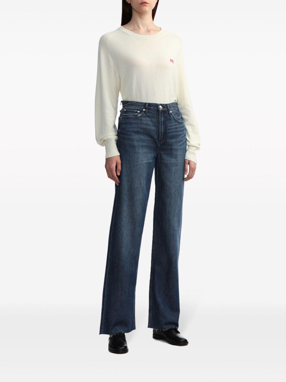 RAG & BONE Featherweight Logan Wide-leg Jeans In Blue Product Image