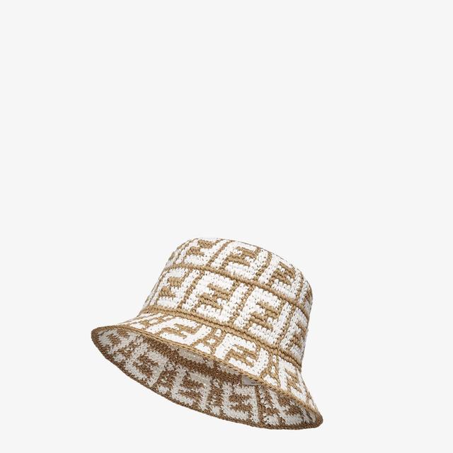 HatBeige raffia bucket hat Product Image