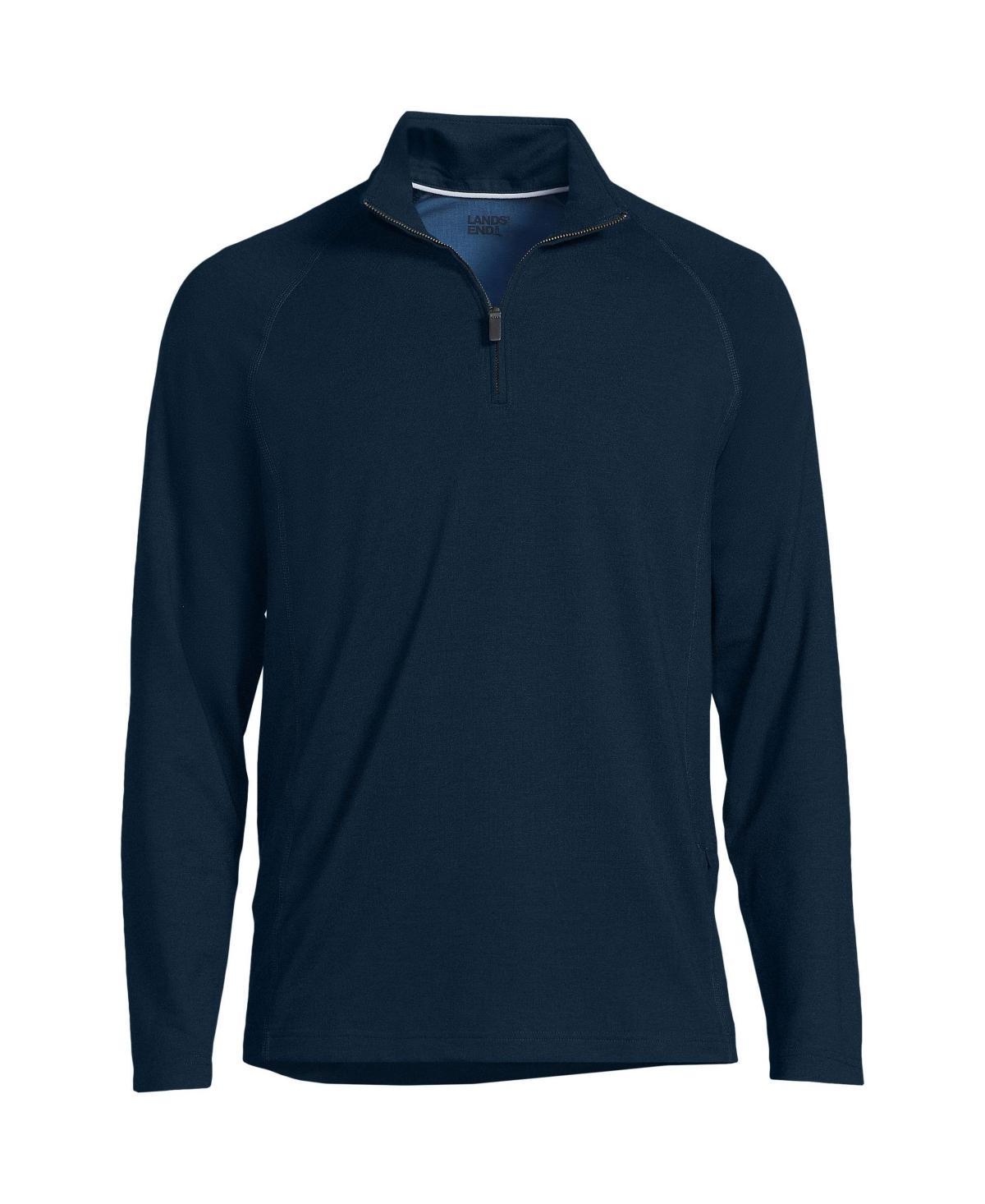 Lands End Mens Long Sleeve Raglan Social Active Quarter Zip Product Image