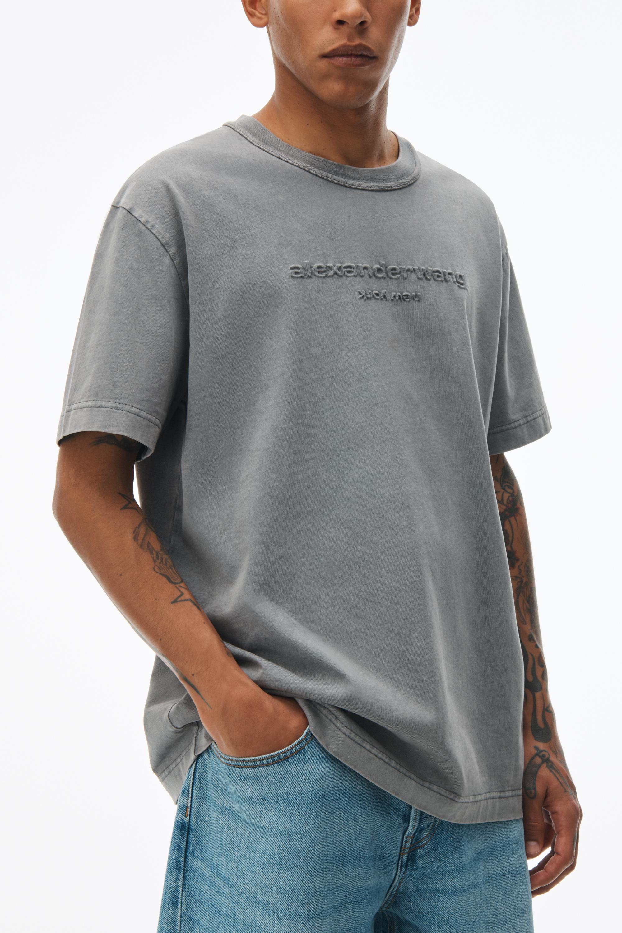 Acid Wash Tee In Cotton Jersey Product Image