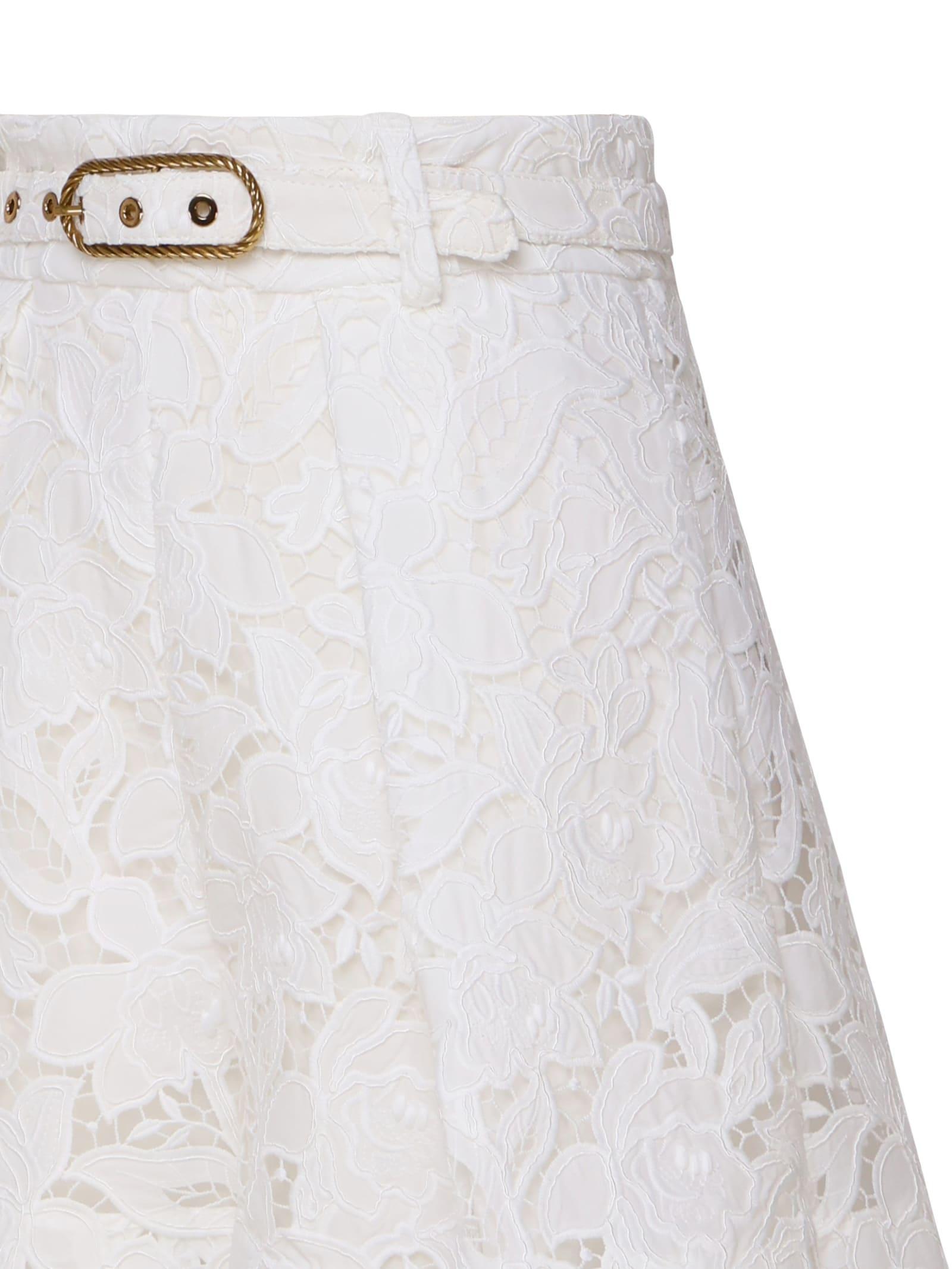 Natura Lace Shorts Ivory In White Product Image