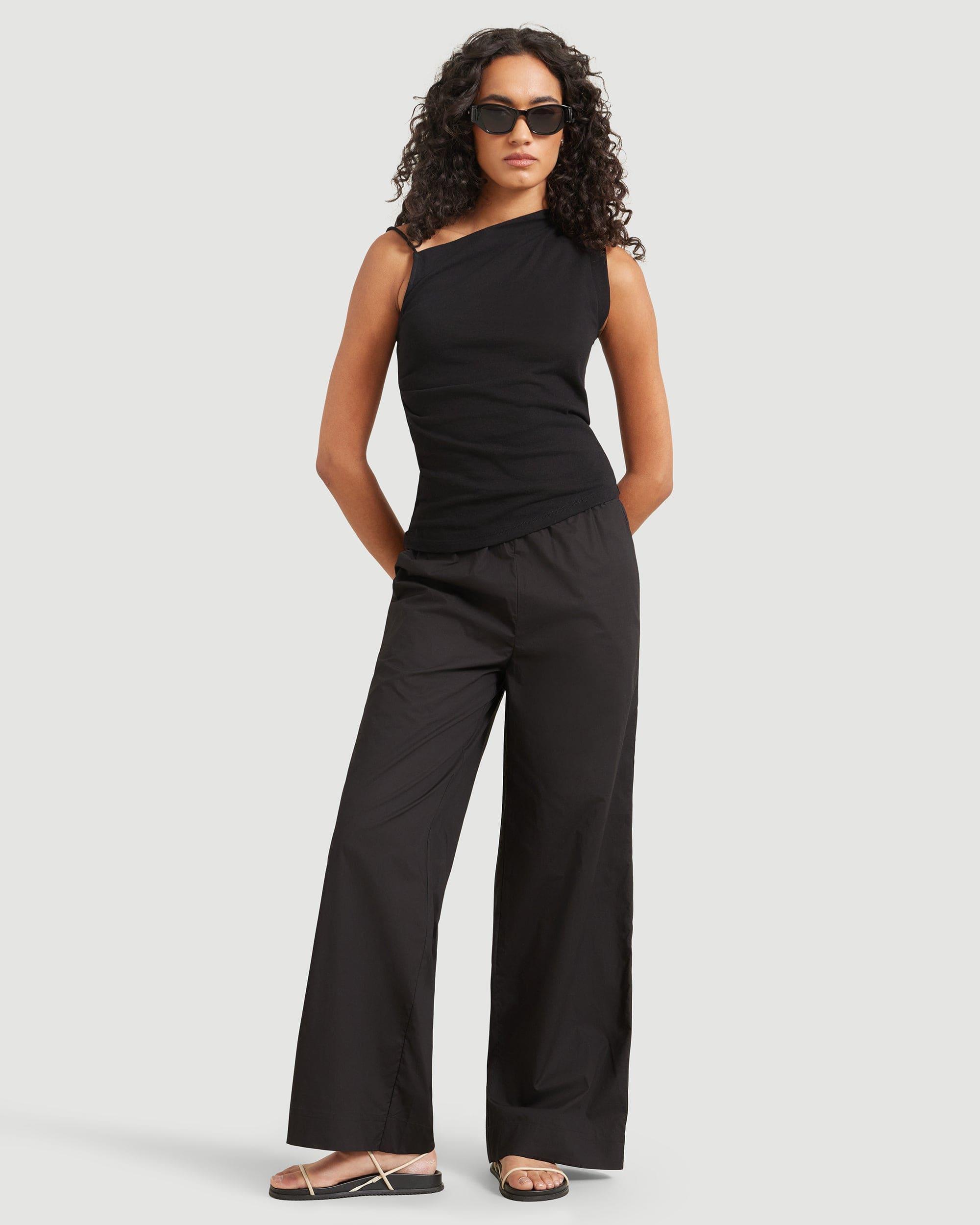 Paula Smocked-Waist Wide Leg Pant Product Image