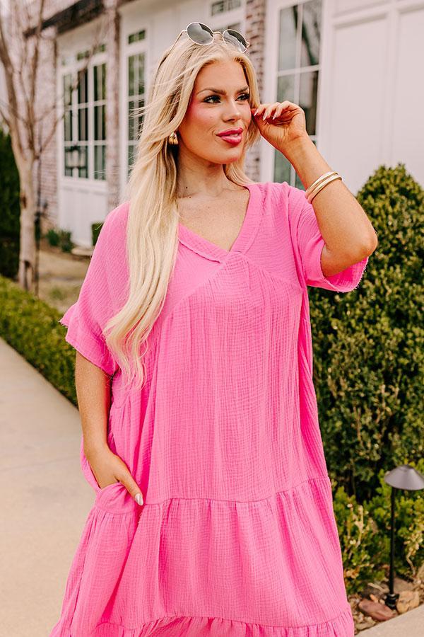 Keeping It Simple Midi in Pink Curves Product Image