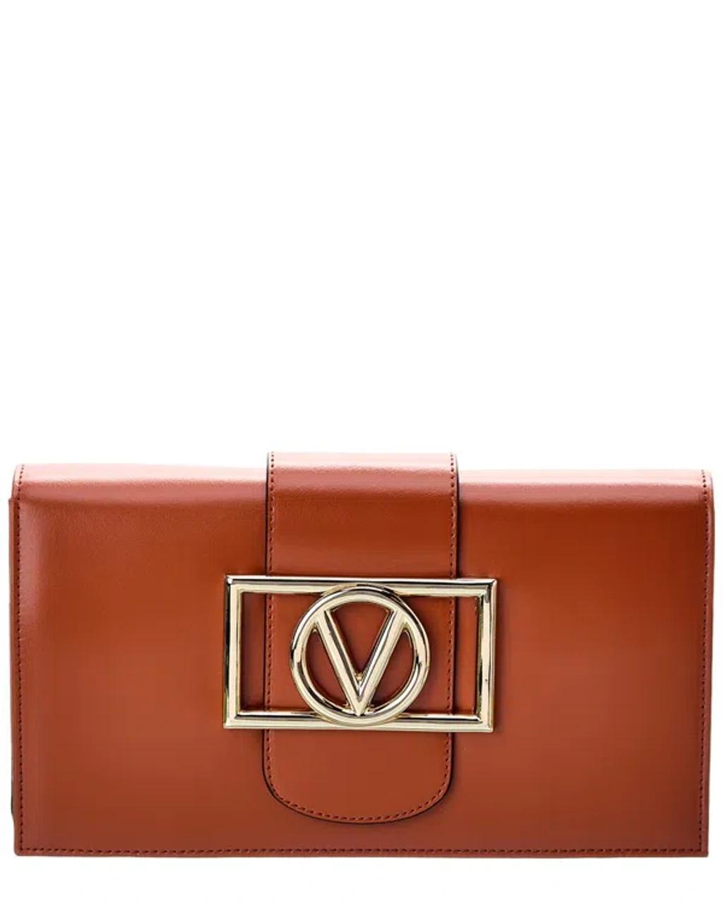 Cady Leather Clutch In Brown product image