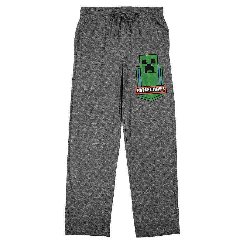 Mens Minecraft Creeper Badge Sleep Pants Product Image