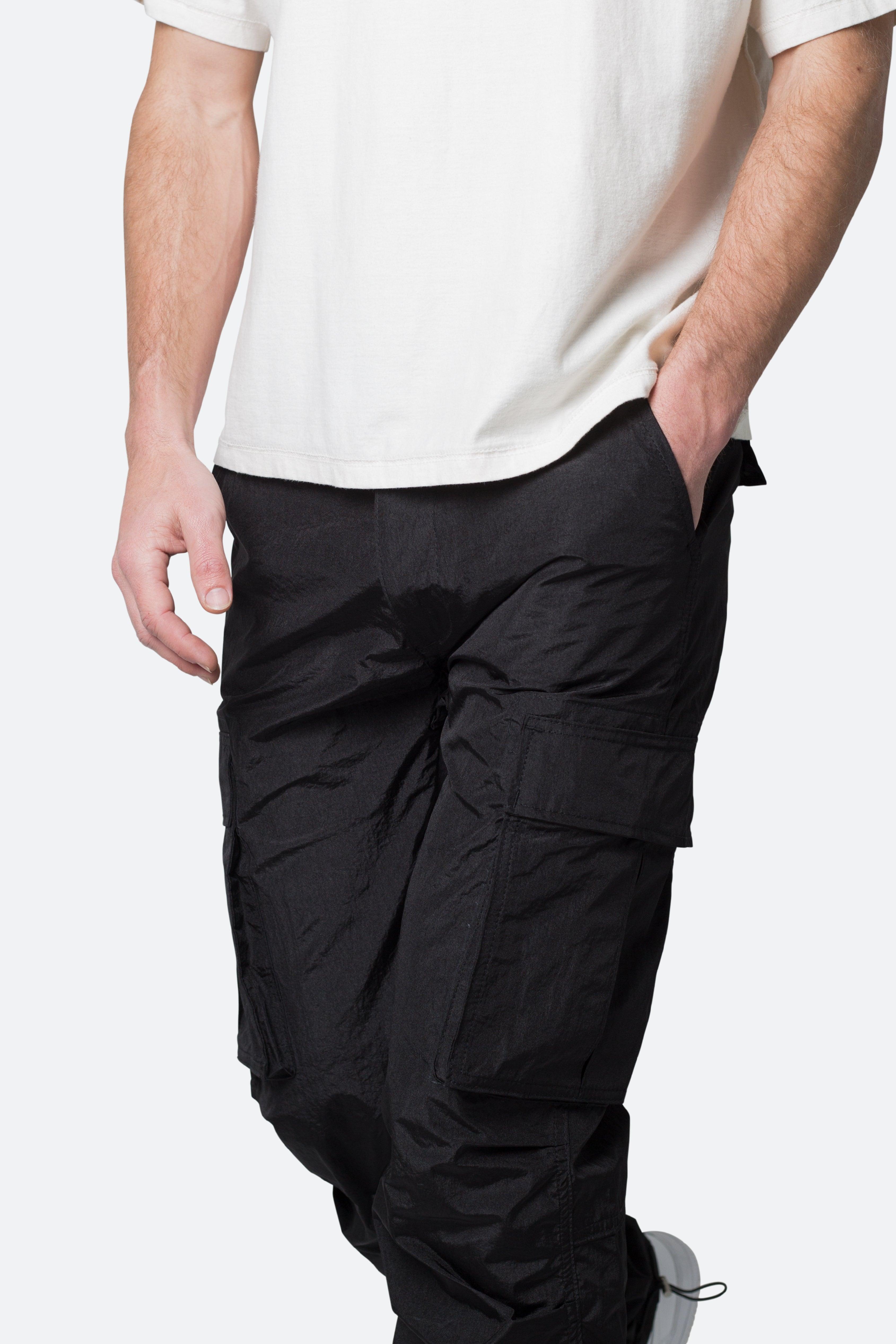 Crinkle Cargo Pants - Black Product Image