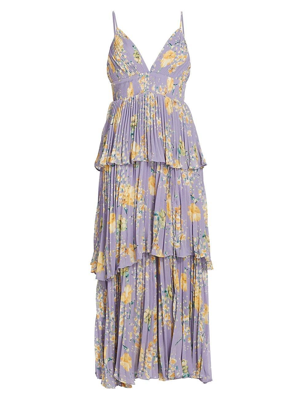 Womens Zaida Tiered Floral Midi-Dress Product Image