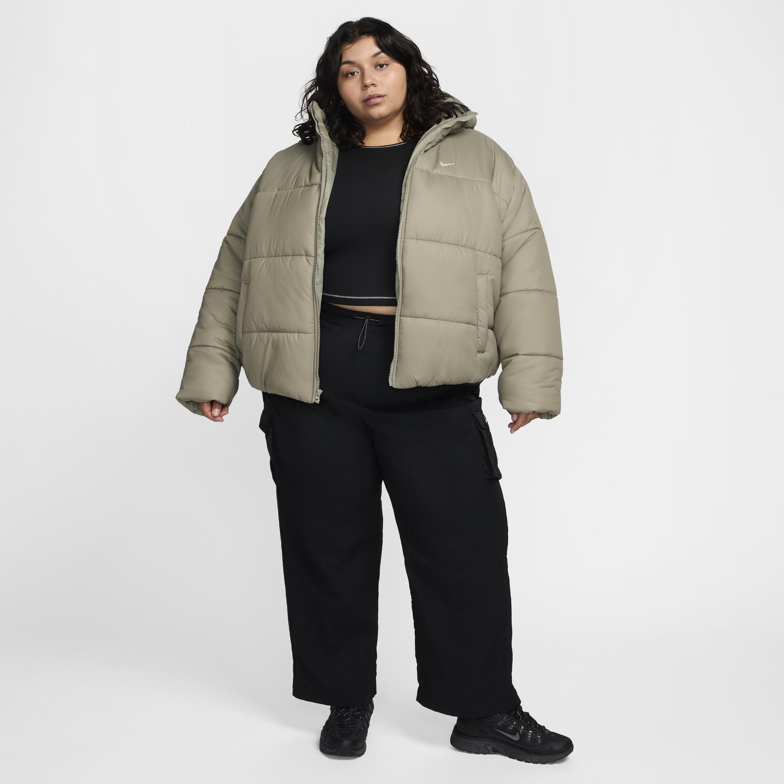 Women's Nike Sportswear Classic Puffer Therma-FIT Loose Hooded Jacket (Plus Size) Product Image