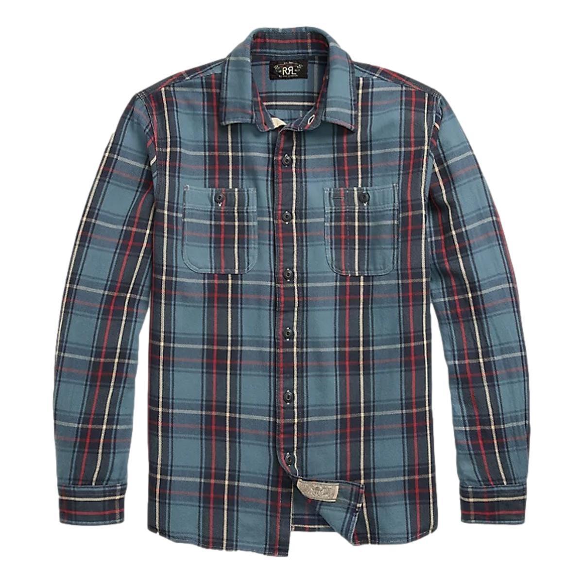 Plaid Twill Workshirt  Blue Red Multi Plaid Product Image