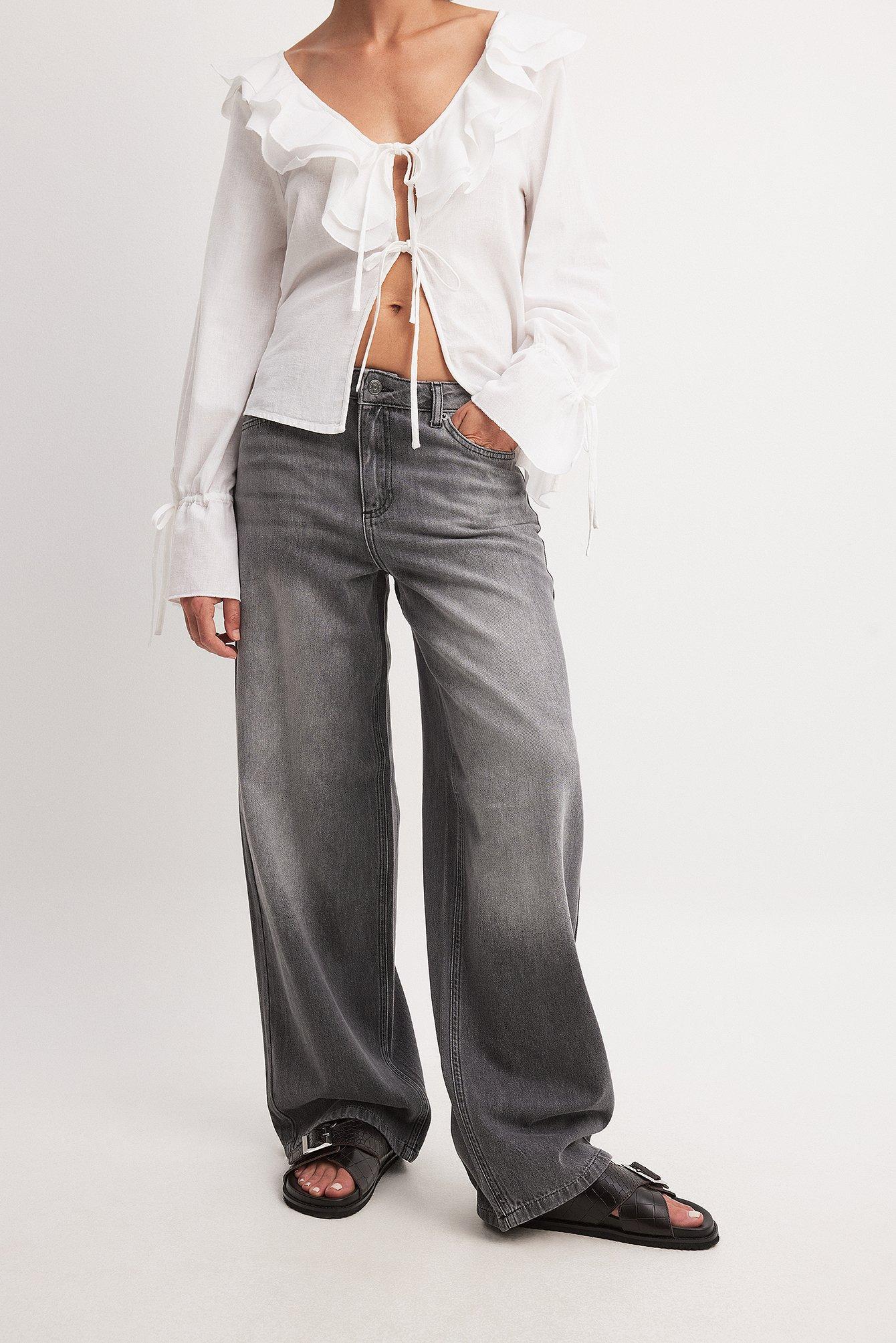 Low Waist Wide Leg Jeans Product Image