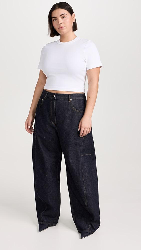 Tibi Indigo Denim Sid Jeans | Shopbop Product Image