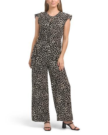 Flutter Sleeve Jumpsuit for Women | Polyester/Spandex Product Image