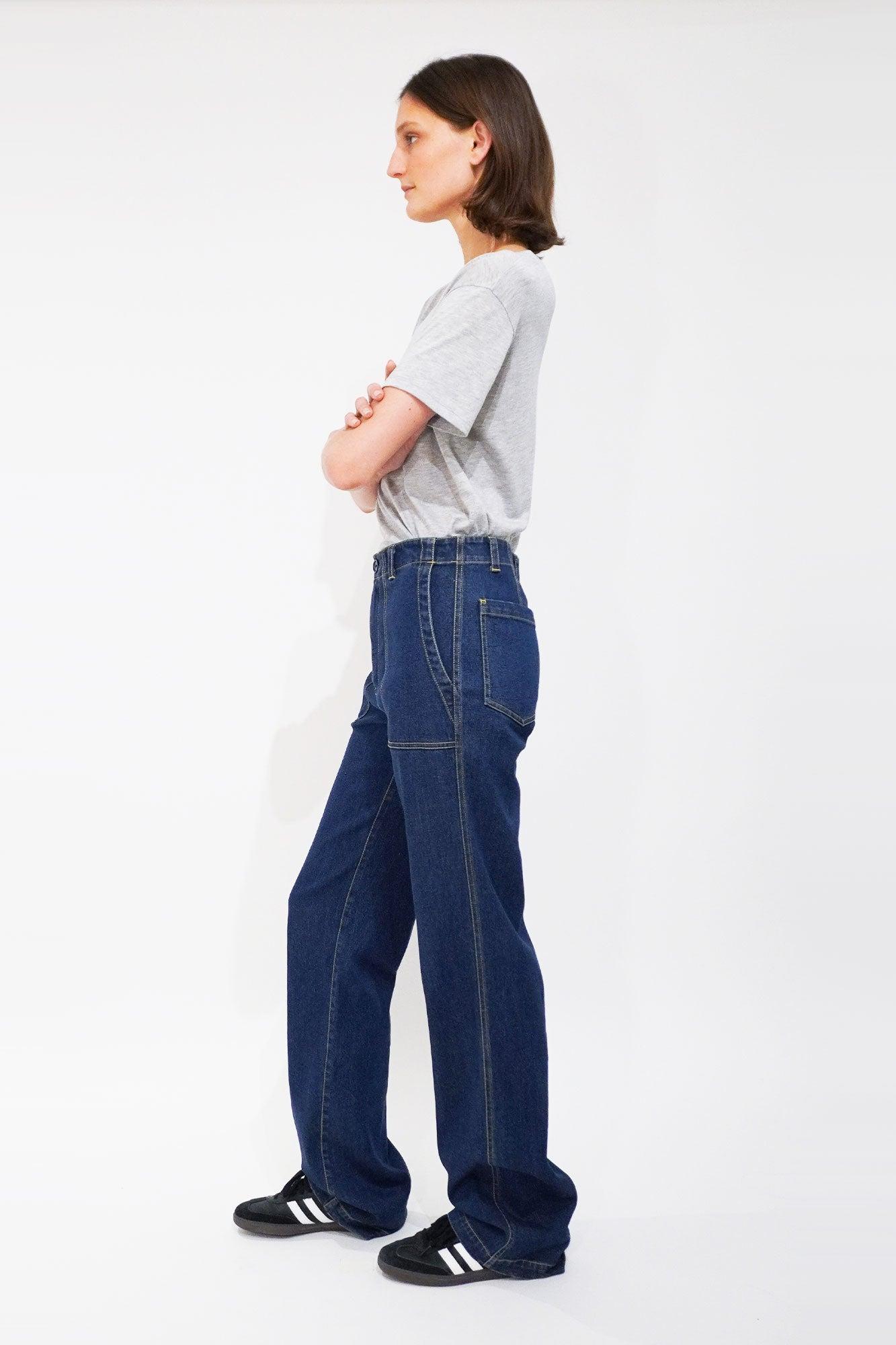 The Denim City Pants - Dark Denim Female Product Image