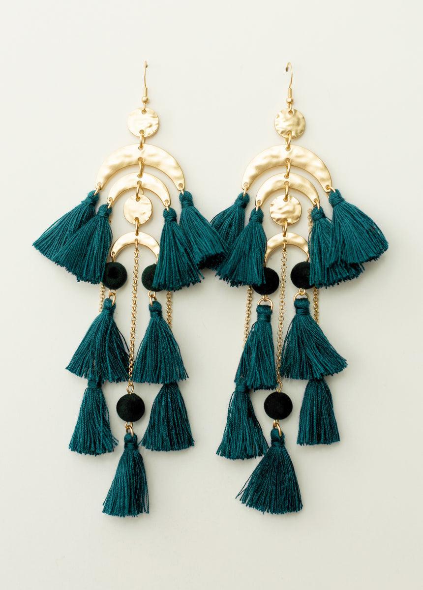 Pomla Earrings in Deep Teal Product Image