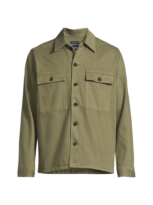 Mens Cotton Button-Front Overshirt Product Image