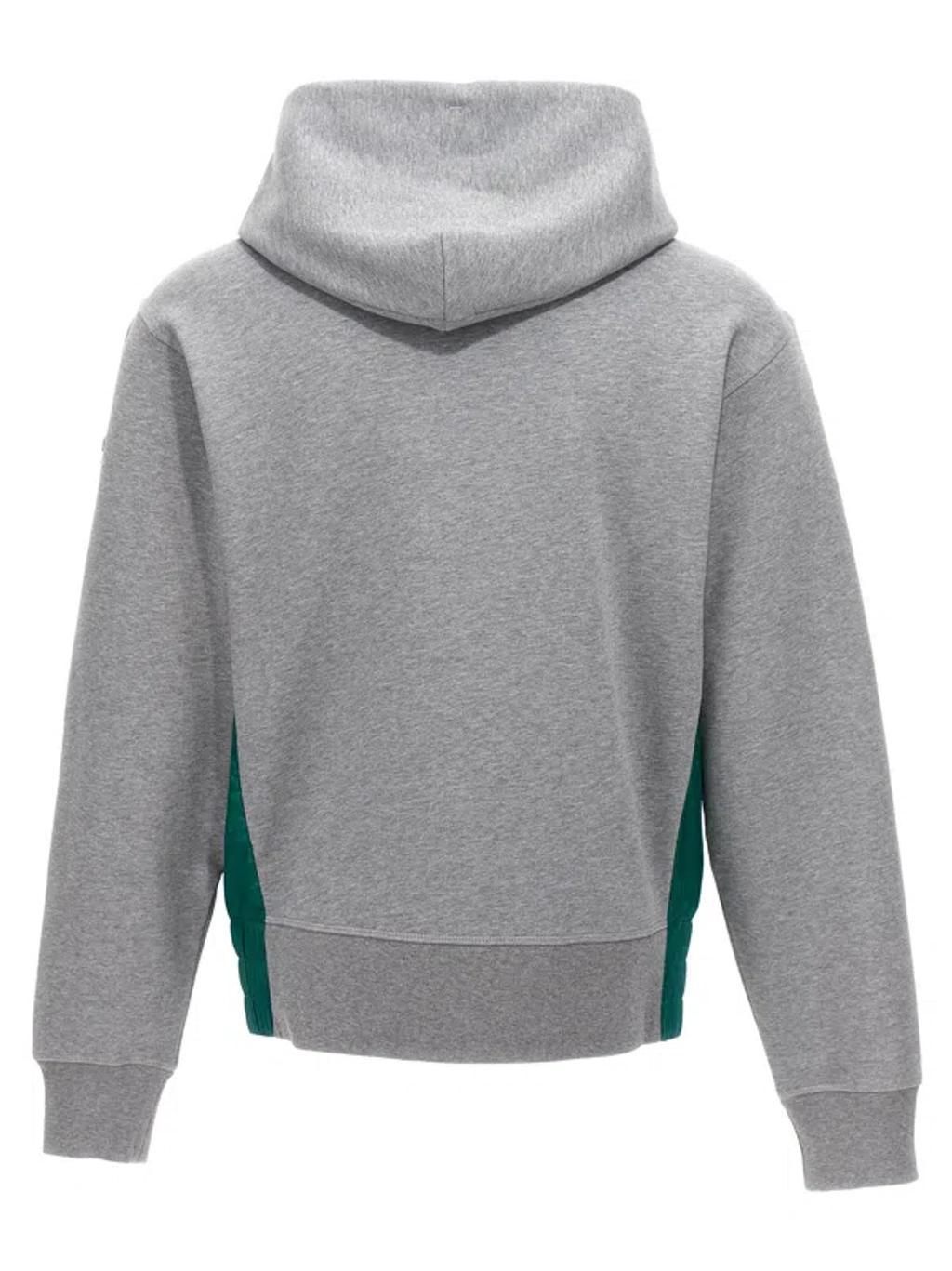 Logo Embroidery Hoodie Sweatshirt Gray Product Image