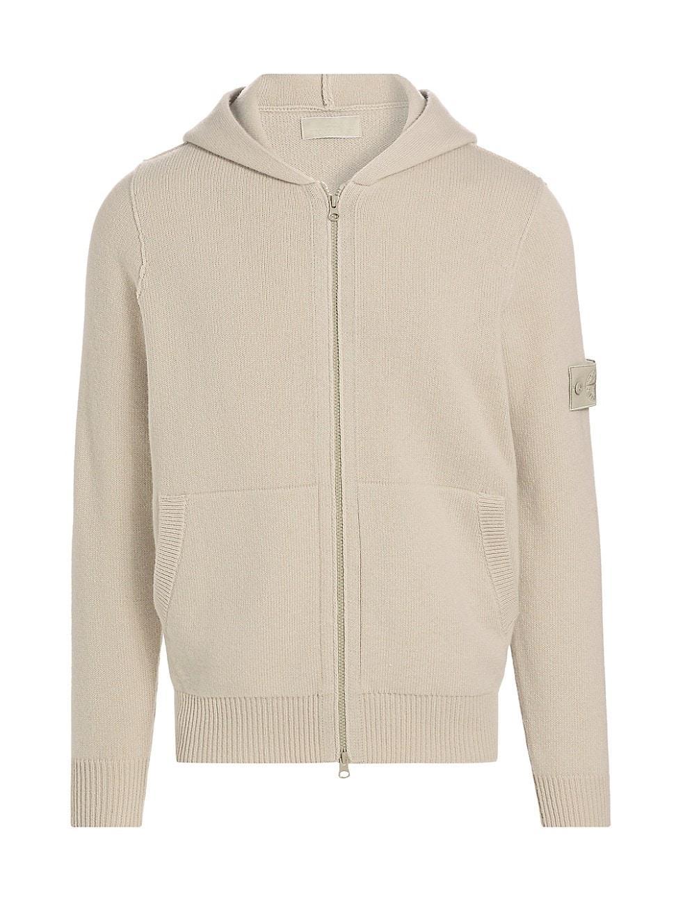 Mens Wool Zip-Front Hoodie Product Image