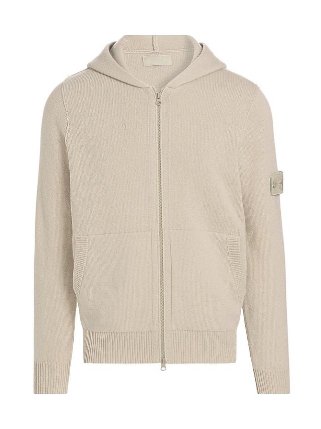 Mens Wool Zip-Front Hoodie Product Image