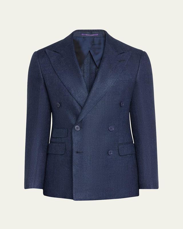 Mens Kent Herringbone Double-Breasted Sport Coat Product Image