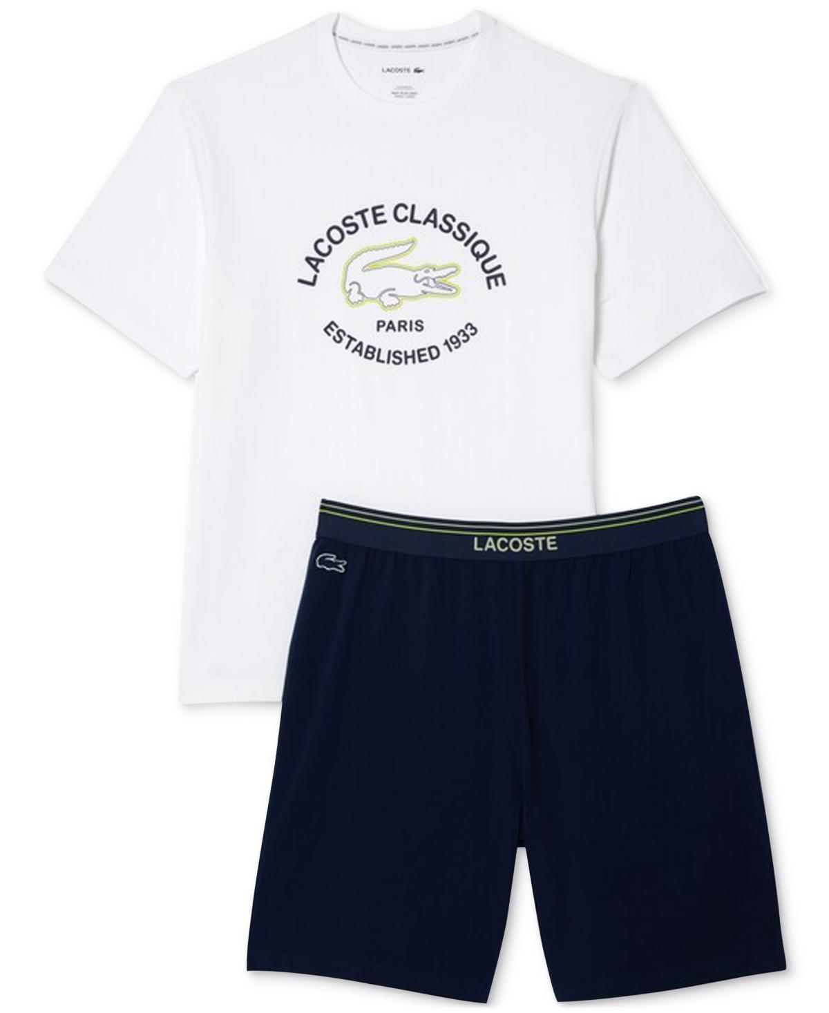 Lacoste Mens Pajama Logo T-Shirt & Shorts Set Product Image