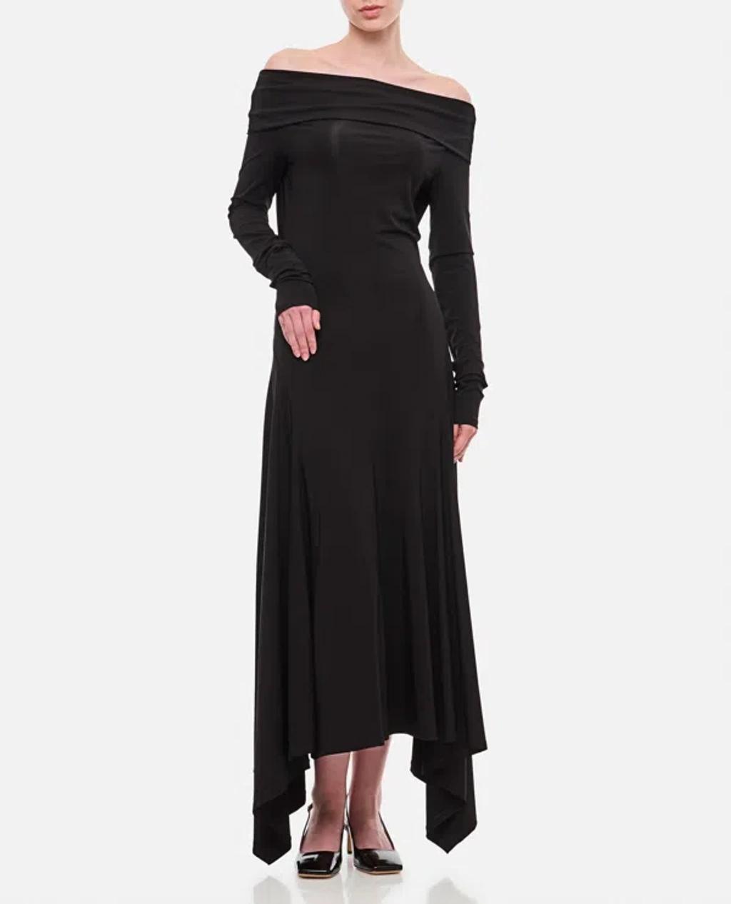 MAX MARA Viscose Jersey Dress In Black Product Image