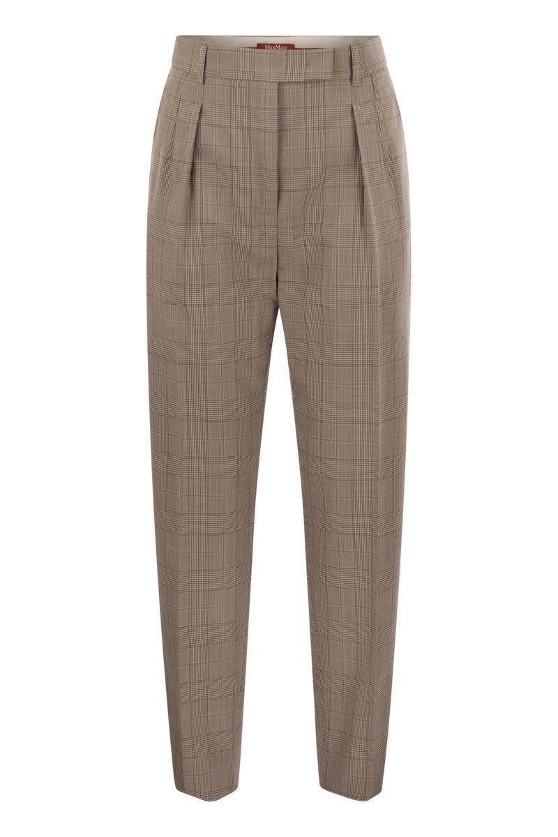 MAX MARA Studio Guelfi Carrot Trousers In Wool Blend In Brown Product Image