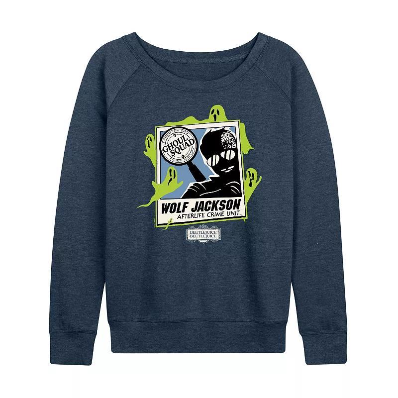 Womens Beetlejuice 2 Wolf Jackson Pullover Grey Blue Product Image