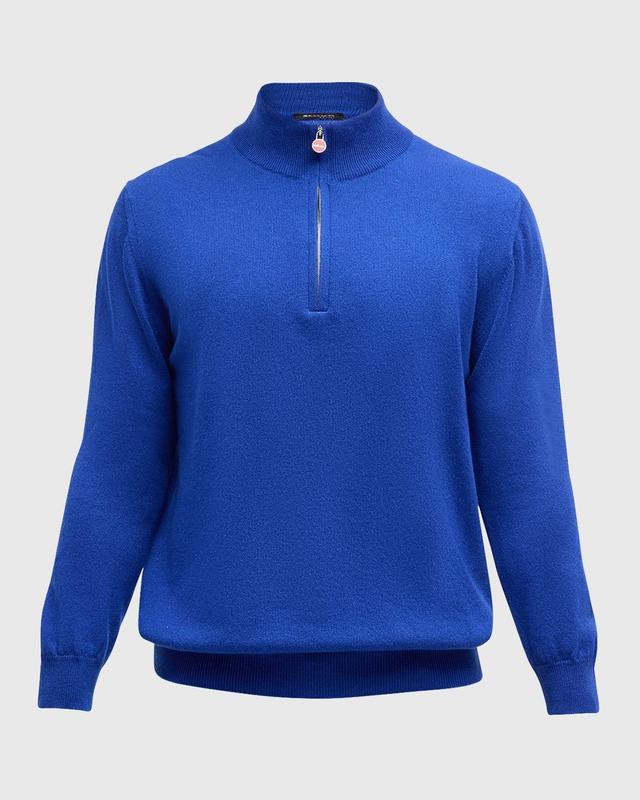 Mens Cashmere Quarter-Zip Sweater Product Image