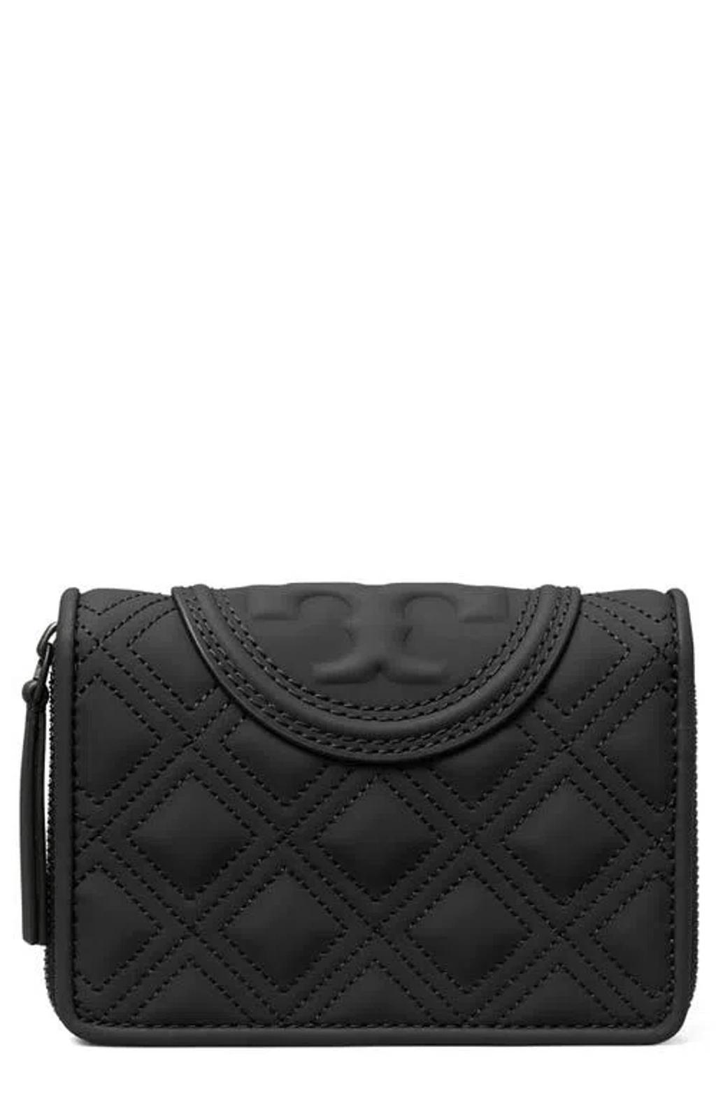 TORY BURCH Fleming Matte Bifold Wallet In Black Product Image