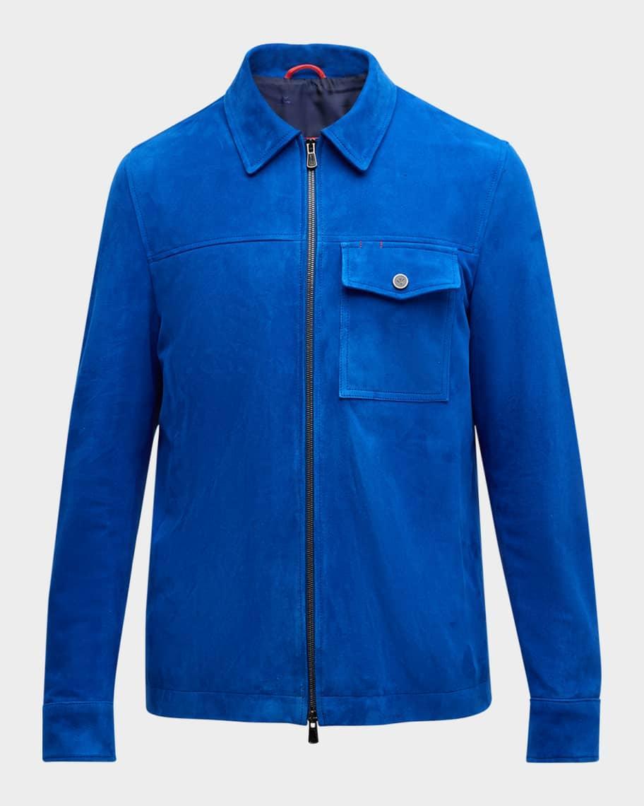 Men's Full-Zip Leather Blouson Product Image